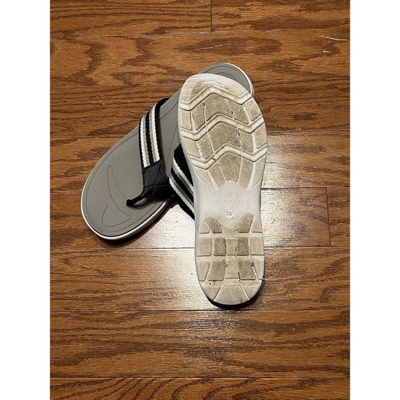 Women's Easy Spirit Flip Flops Serandi 2 Sz 10 Black White Gray Very Good Cond! - Picture 2 of 3